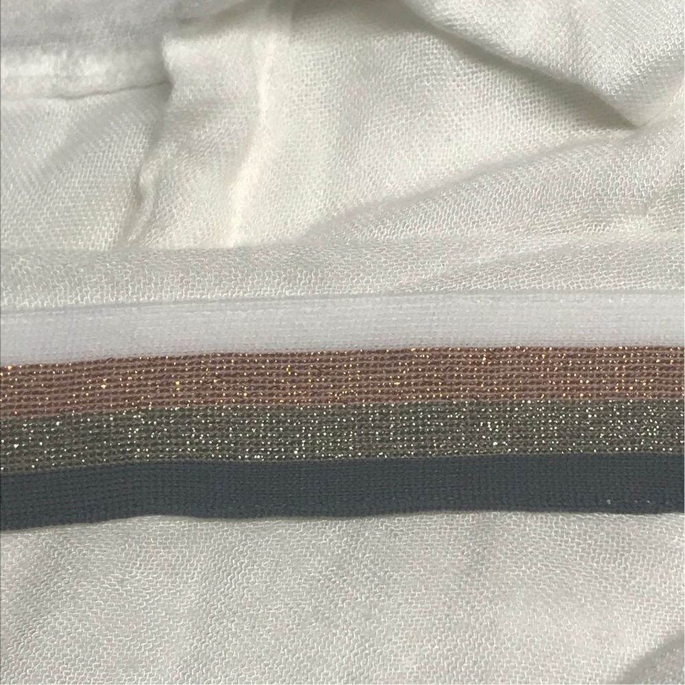 Vintage Havana Sparkle Stripes Tie Front Crop Top N0302 - Picture 7 of 12